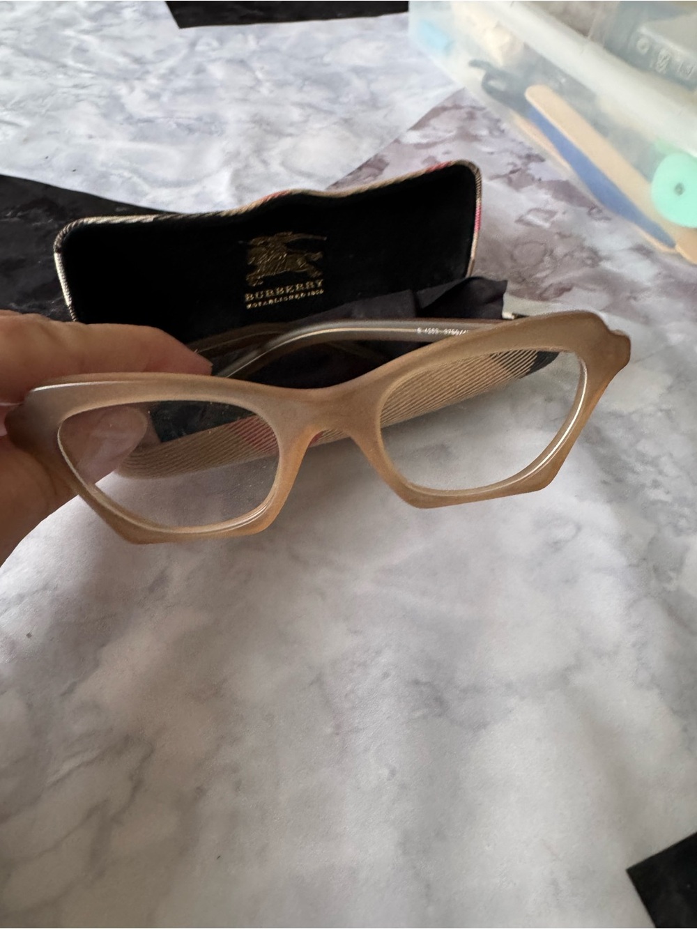 Burberry Pink-Tone Cat-Eye Optical Glasses